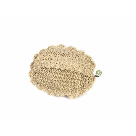 Naturlig Skrubbesvamp med Jute. Eksfolierende Svamp mod Appelsinhud