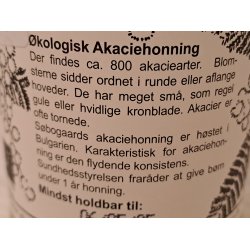 kologisk Akacie Honning (450 g)