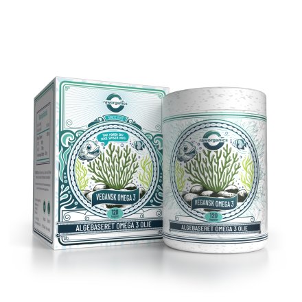 Raw Organics Vegansk Omega-3 Algeolie (120 kapsler)