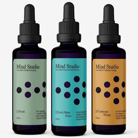 Mind Studio Svampeekstrakt Pakke: Lion's Mane, Chaga & Reishi � (3 x 50ml)