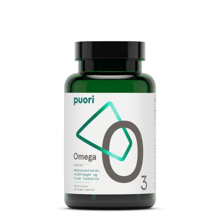 Puori O3 H�jkoncentreret Fiskeolie omega-3 (60 kapsler)