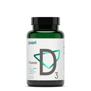 Puori D3  Naturligt udvundet Vitamin D (2500IE - 62,5ug) (120 kps.)