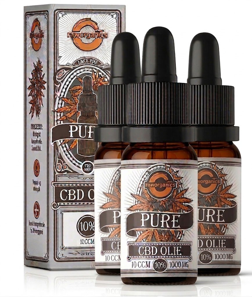 3 stk. Dansk Raw Organics 10% CBD olie uden THC