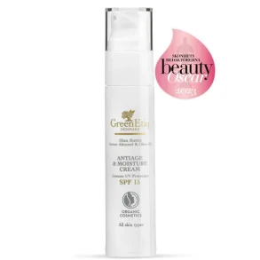 AntiAge & Moisture cream - SPF15, Organic & Vegan, With Almond, Olive & SheaButter