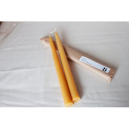 Bistad H�nddyppede Bivoks Bordlys (2 stk)