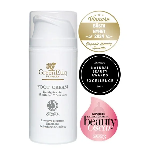 Organic Foot Cream, with SheaButter, Eucalyptus, Olive &amp; AloeVera, 100ml