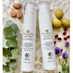 AntiAge &amp; Moisture cream - SPF15, Organic &amp; Vegan, With Almond, Olive &amp; SheaButter