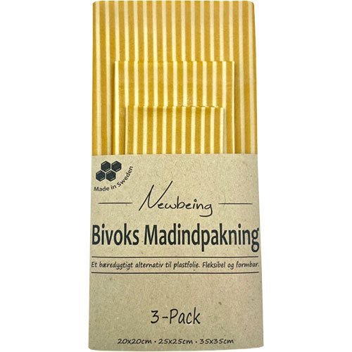 Newbeing Bivoks Madindpakning Gul (3-pak) 