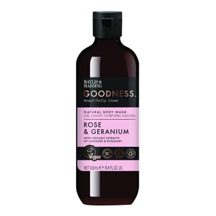 Baylis & Harding Goodness Rose and Geranium Body Wash (500 ml)