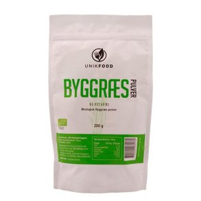 Unikfood Byggr�s pulver �kologisk Glutenfri (200g)
