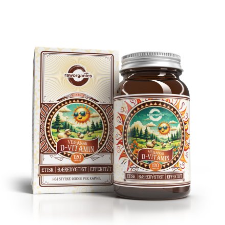 Raw Organics Vegansk D-Vitamin 4000IU / 100 �g (120 kapsler)