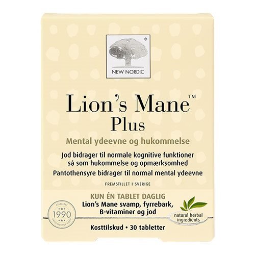 New Nordic Lion's Mane Plus (30 tabletter)