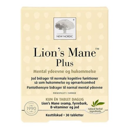 New Nordic Lion's Mane Plus (30 tabletter)