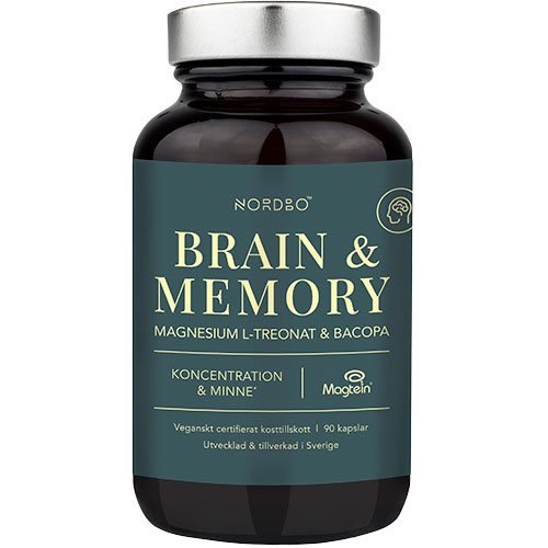 NORDBO Brain &amp; Memory Magnesium (90 kapsler)