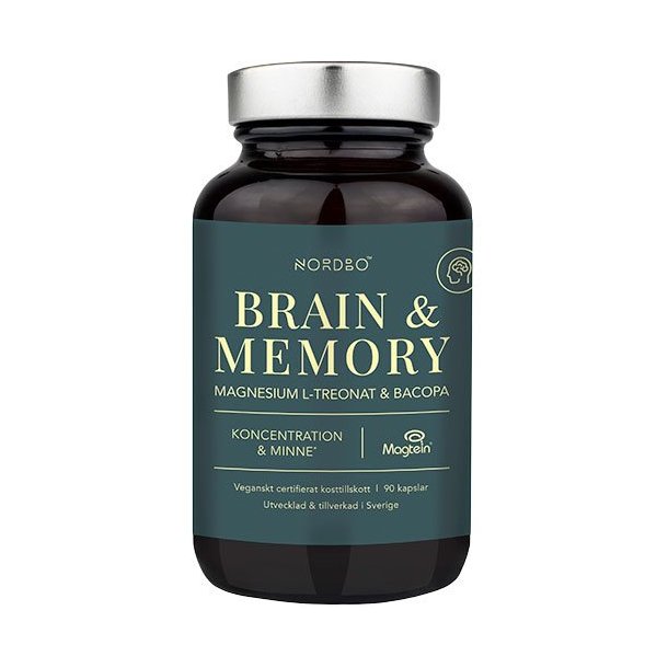 Nordbo Brain &amp; Memory Magnesium 90 kap