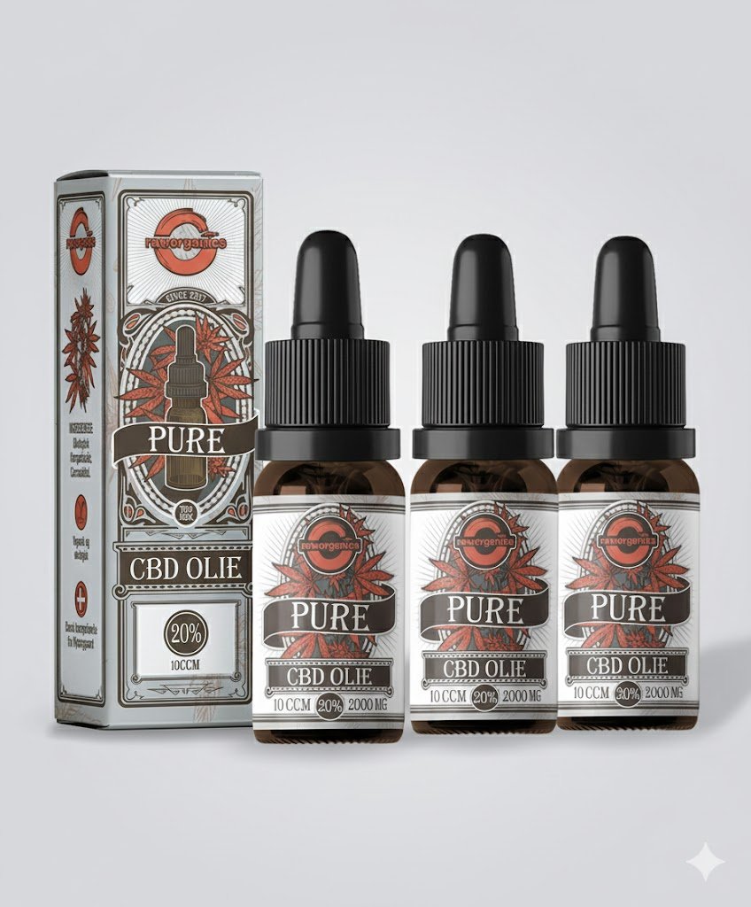 Raw Organics CBD Dr�ber 20% uden THC (3 stk)