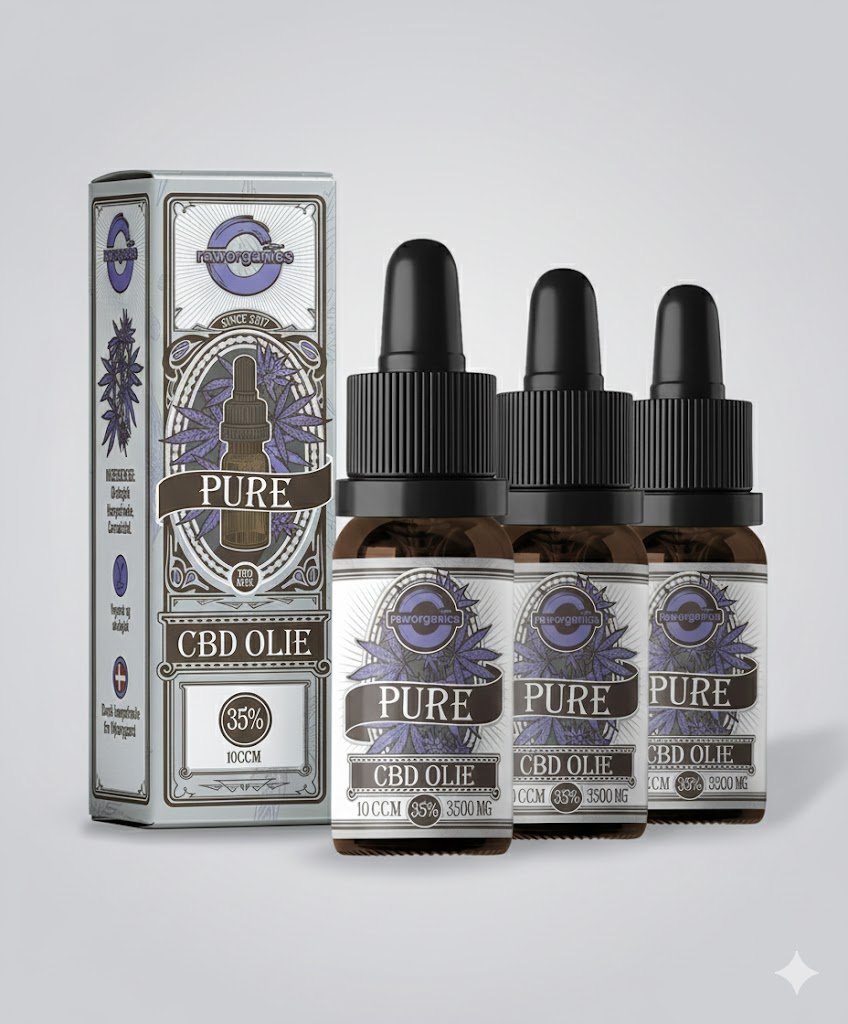 Raw Organics CBD Dr�ber 35% uden THC (3 stk.)